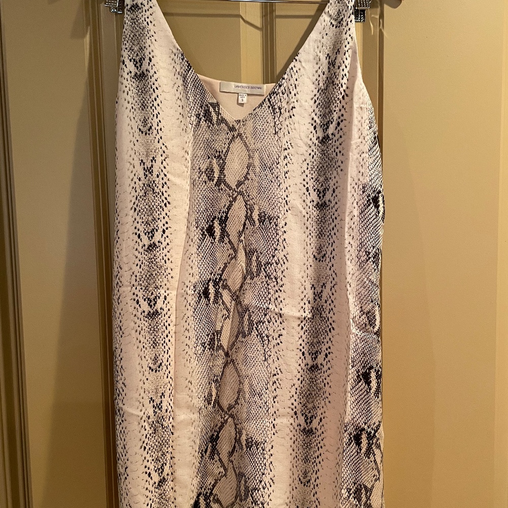 Lavender Brown Snake Skin PRINT Dress